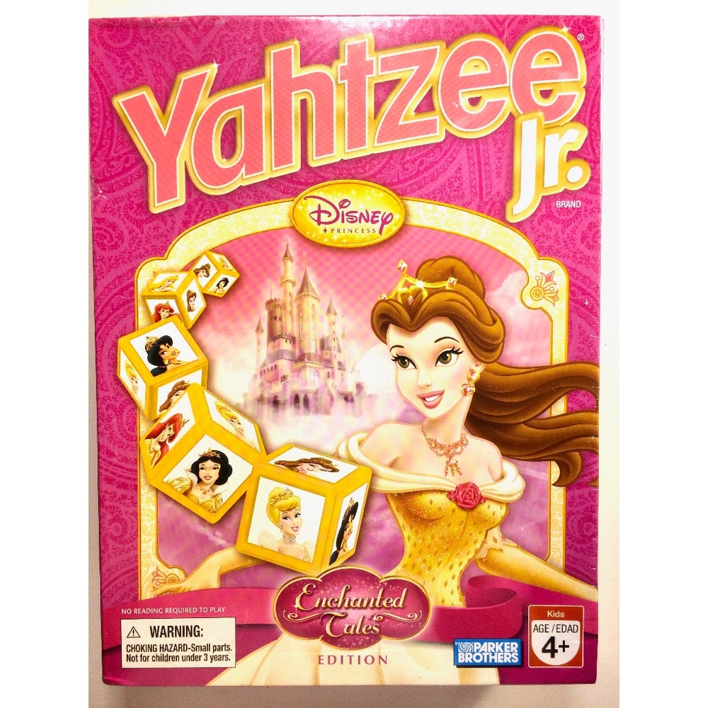 Yahtzee Jr Disney Princess Enchanted Tales Board Game Hasbro Family Dice Game